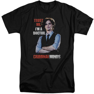 AN OFFCIALLY LICENSED CRIMINAL MINDS TRUST ME MEN'S TALL FIT T-SHIRT BLACK