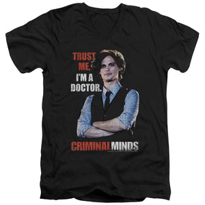 AN OFFCIALLY LICENSED CRIMINAL MINDS TRUST ME MEN'S V-NECK T-SHIRT BLACK