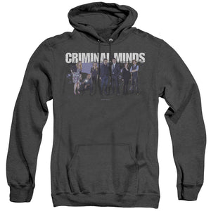 AN OFFCIALLY LICENSED CRIMINAL MINDS SEASON 10 CAST ADULT UNISEX HEATHER PULLOVER HOODIE BLACK