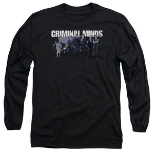 AN OFFCIALLY LICENSED CRIMINAL MINDS SEASON 10 CAST MEN'S LONG SLEEVE T-SHIRT BLACK