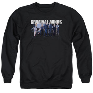 AN OFFCIALLY LICENSED CRIMINAL MINDS SEASON 10 CAST ADULT UNISEX CREWNECK SWEATSHIRT BLACK