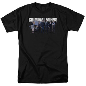 AN OFFCIALLY LICENSED CRIMINAL MINDS SEASON 10 CAST MEN'S REGULAR FIT T-SHIRT BLACK