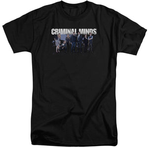 AN OFFCIALLY LICENSED CRIMINAL MINDS SEASON 10 CAST MEN'S TALL FIT T-SHIRT BLACK