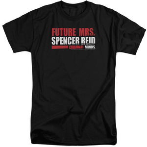 AN OFFCIALLY LICENSED CRIMINAL MINDS FUTURE BRIDE MEN'S TALL FIT T-SHIRT BLACK