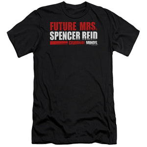 AN OFFCIALLY LICENSED CRIMINAL MINDS FUTURE BRIDE MEN'S PREMIUM SLIM FIT T-SHIRT BLACK