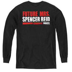 AN OFFCIALLY LICENSED CRIMINAL MINDS FUTURE BRIDE YOUTH LONG SLEEVE T-SHIRT BLACK