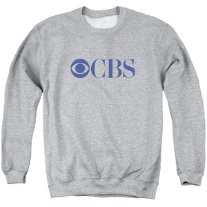 AN OFFCIALLY LICENSED CBS LOGO CBS LOGO ADULT UNISEX CREWNECK SWEATSHIRT ATHLETIC HEATHER