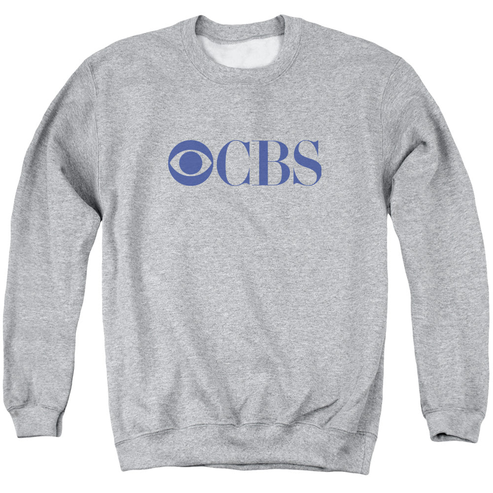 AN OFFCIALLY LICENSED CBS LOGO CBS LOGO ADULT UNISEX CREWNECK SWEATSHIRT ATHLETIC HEATHER