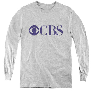 AN OFFCIALLY LICENSED CBS LOGO CBS LOGO YOUTH LONG SLEEVE T-SHIRT ATHLETIC HEATHER