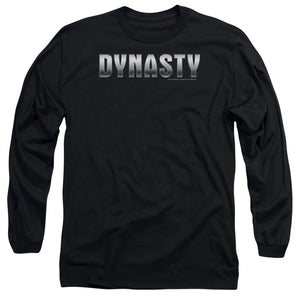 AN OFFCIALLY LICENSED DYNASTY DYNASTY SHINY MEN'S LONG SLEEVE T-SHIRT BLACK