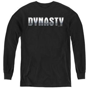 AN OFFCIALLY LICENSED DYNASTY DYNASTY SHINY YOUTH LONG SLEEVE T-SHIRT BLACK