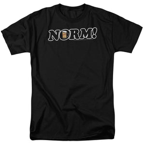 AN OFFCIALLY LICENSED CHEERS NORM! MEN'S REGULAR FIT T-SHIRT BLACK