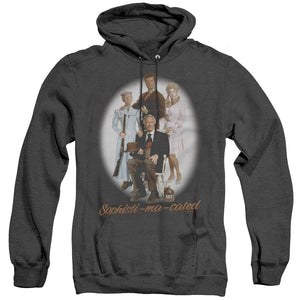 AN OFFCIALLY LICENSED BEVERLY HILLBILLIES SOPHISTIMACATED ADULT UNISEX HEATHER PULLOVER HOODIE BLACK