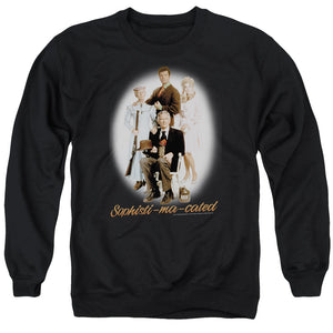 AN OFFCIALLY LICENSED BEVERLY HILLBILLIES SOPHISTIMACATED ADULT UNISEX CREWNECK SWEATSHIRT BLACK