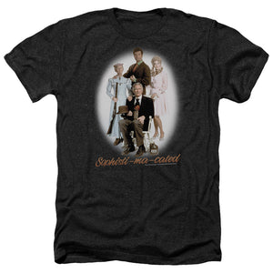AN OFFCIALLY LICENSED BEVERLY HILLBILLIES SOPHISTIMACATED MEN'S HEATHER T-SHIRT CHARCOAL