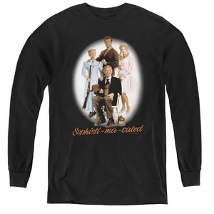 AN OFFCIALLY LICENSED BEVERLY HILLBILLIES SOPHISTIMACATED YOUTH LONG SLEEVE T-SHIRT BLACK