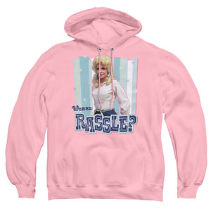 AN OFFCIALLY LICENSED BEVERLY HILLBILLIES WANNA RASSLE ADULT UNISEX PULLOVER HOODIE PINK