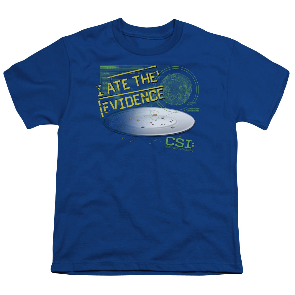 Csi I Ate The Evidence Licensed Kid's T-Shirt (Ages 4-7) SM-XL