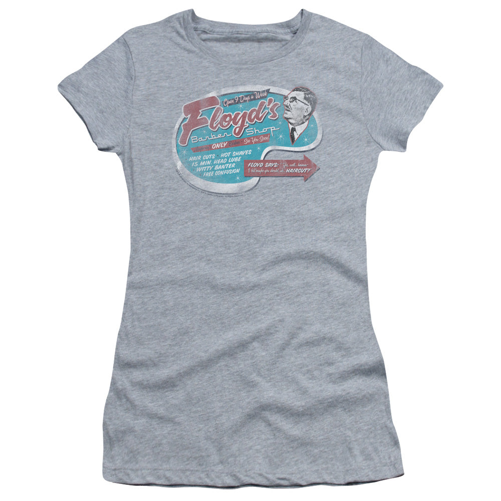 Mayberry Floyds Barber Shop Licensed Women's T-Shirt Juniors SM-XL