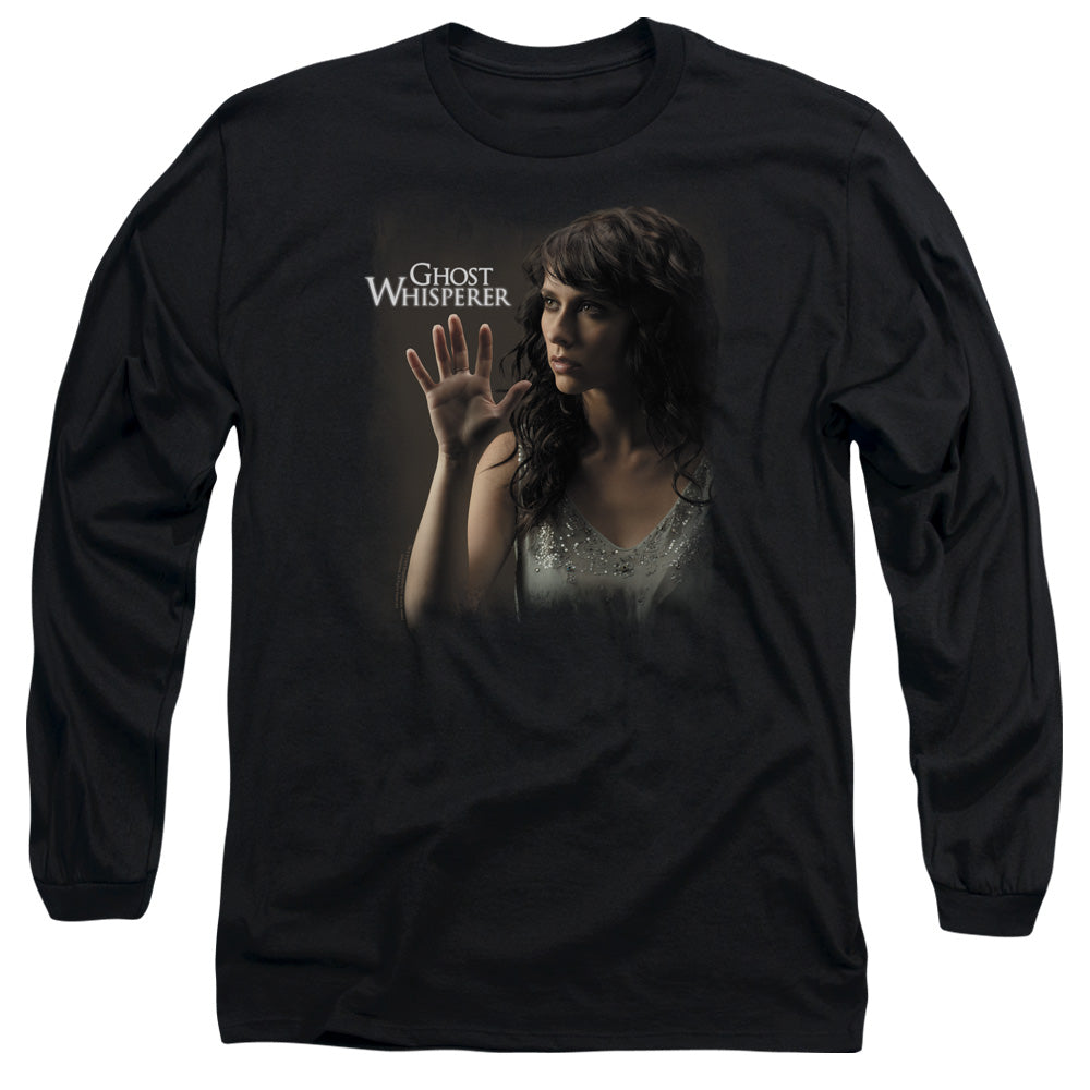 AN OFFCIALLY LICENSED GHOST WHISPERER ETHEREAL MEN'S LONG SLEEVE T-SHIRT BLACK