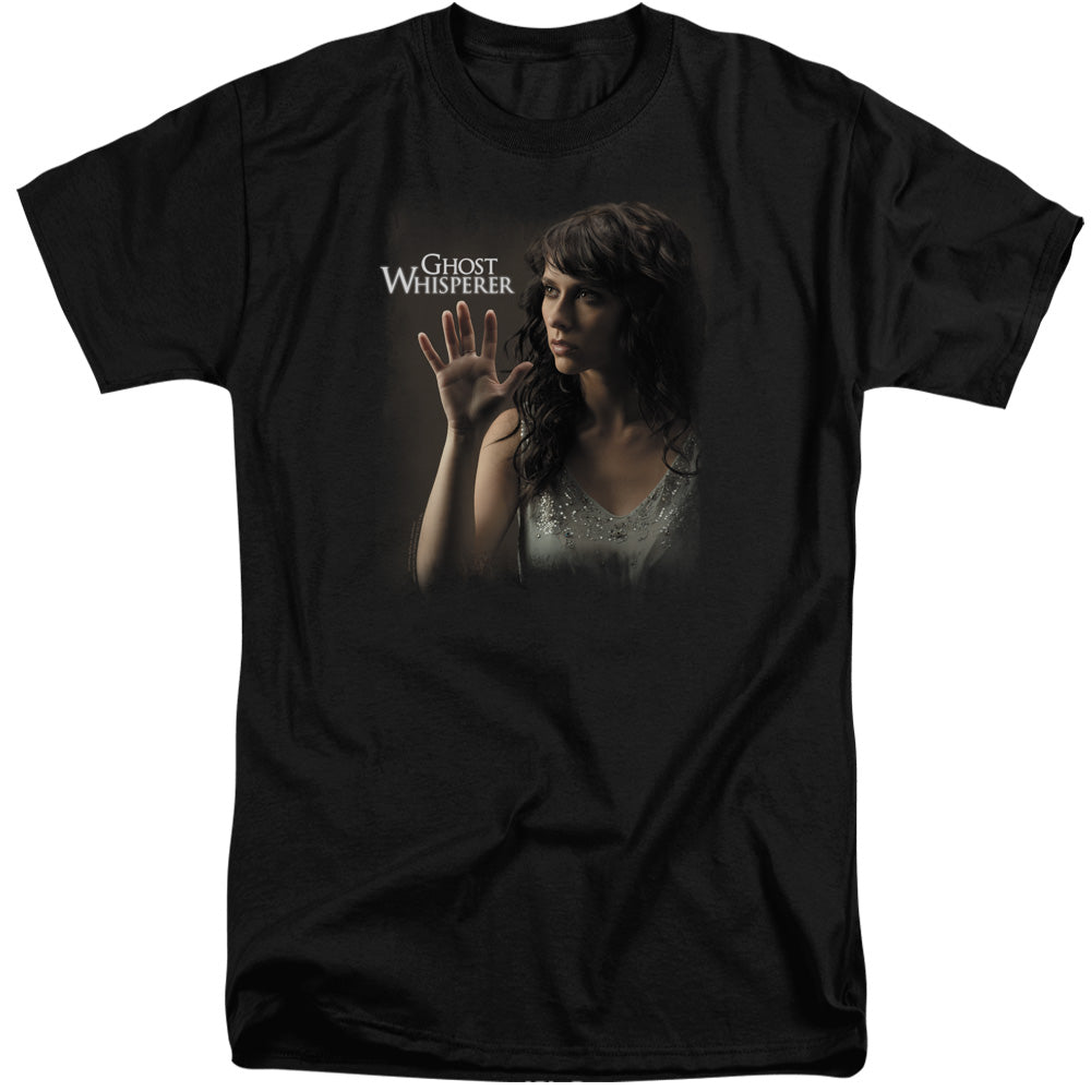 AN OFFCIALLY LICENSED GHOST WHISPERER ETHEREAL MEN'S TALL FIT T-SHIRT BLACK