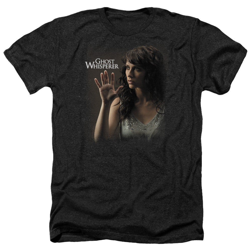 AN OFFCIALLY LICENSED GHOST WHISPERER ETHEREAL MEN'S HEATHER T-SHIRT CHARCOAL