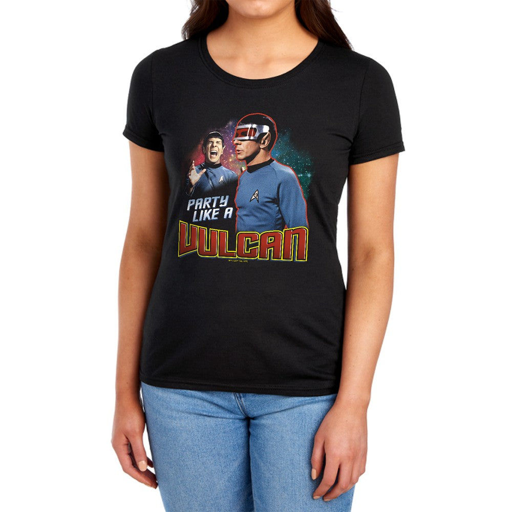 Star Trek Party Like A Vulcan Licensed Women's T-Shirt Regular Fit MD-LG