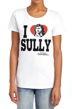 AN OFFCIALLY LICENSED DR.QUINN I HEART SULLY WOMEN'S REGULAR FIT T-SHIRT WHITE
