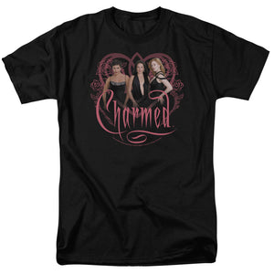 AN OFFCIALLY LICENSED CHARMED CHARMED GIRLS MEN'S REGULAR FIT T-SHIRT BLACK