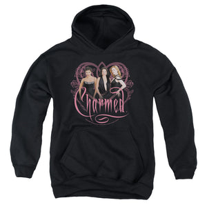 AN OFFCIALLY LICENSED CHARMED CHARMED GIRLS YOUTH HOODIE BLACK