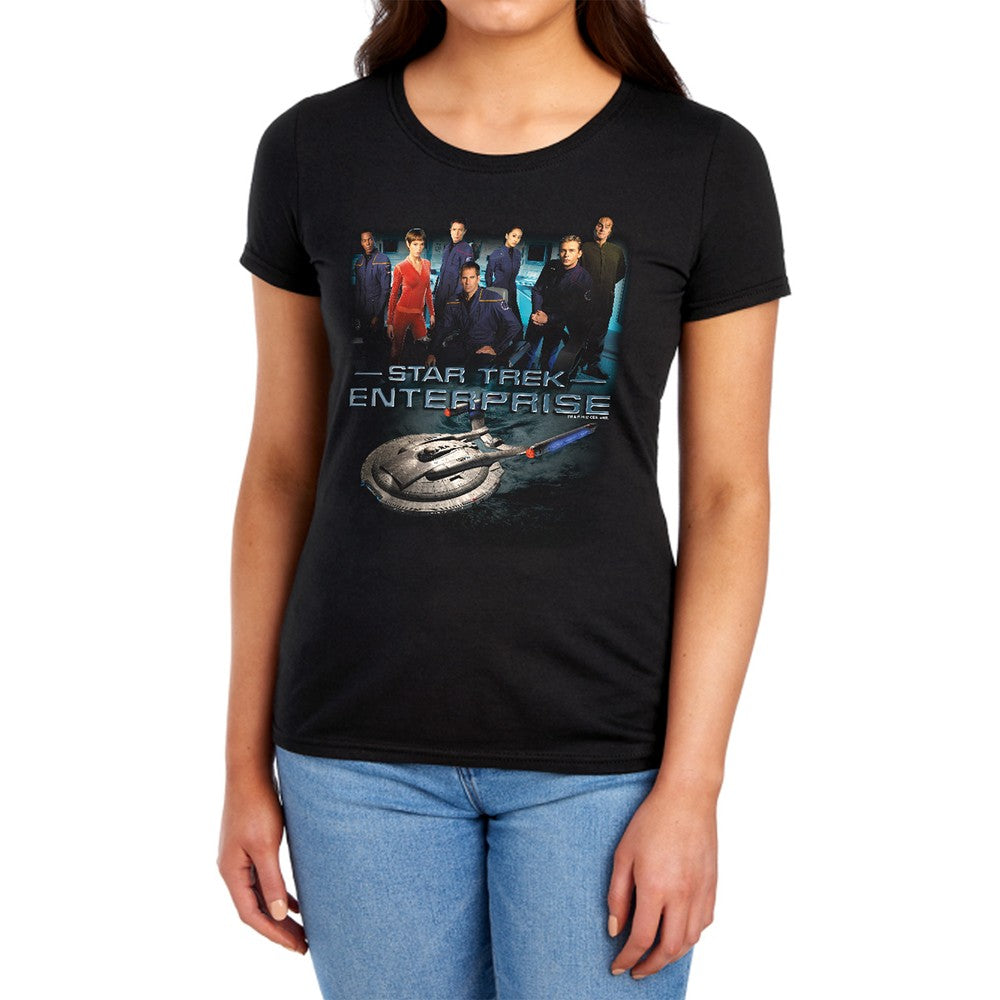 Star Trek Enterprise Crew Licensed Women's T-Shirt Regular Fit LG