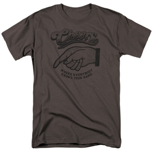 AN OFFCIALLY LICENSED CHEERS THE STANDARD MEN'S REGULAR FIT T-SHIRT CHARCOAL