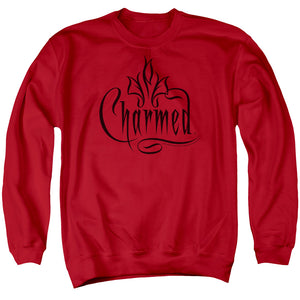 AN OFFCIALLY LICENSED CHARMED CHARMED LOGO ADULT UNISEX CREWNECK SWEATSHIRT RED