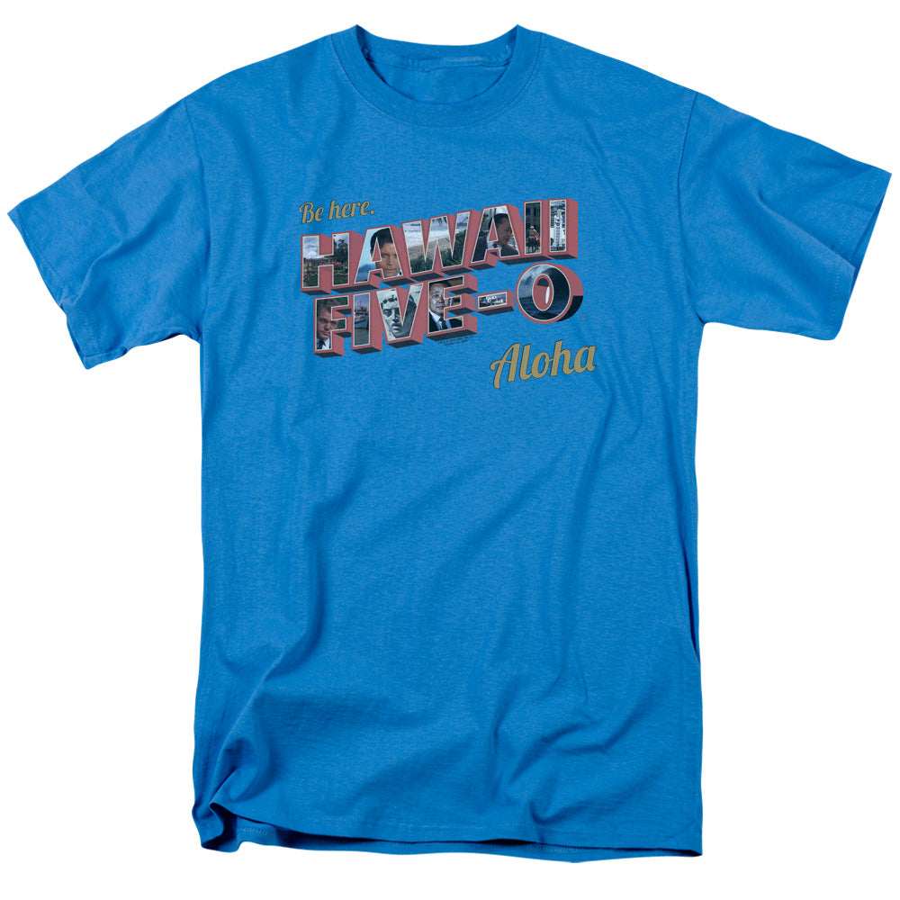 AN OFFCIALLY LICENSED HAWAII 5 0 BE HERE MEN'S REGULAR FIT T-SHIRT TURQUOISE
