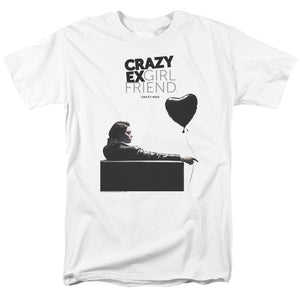 AN OFFCIALLY LICENSED CRAZY EX GIRLFRIEND CRAZY MAD MEN'S REGULAR FIT T-SHIRT WHITE