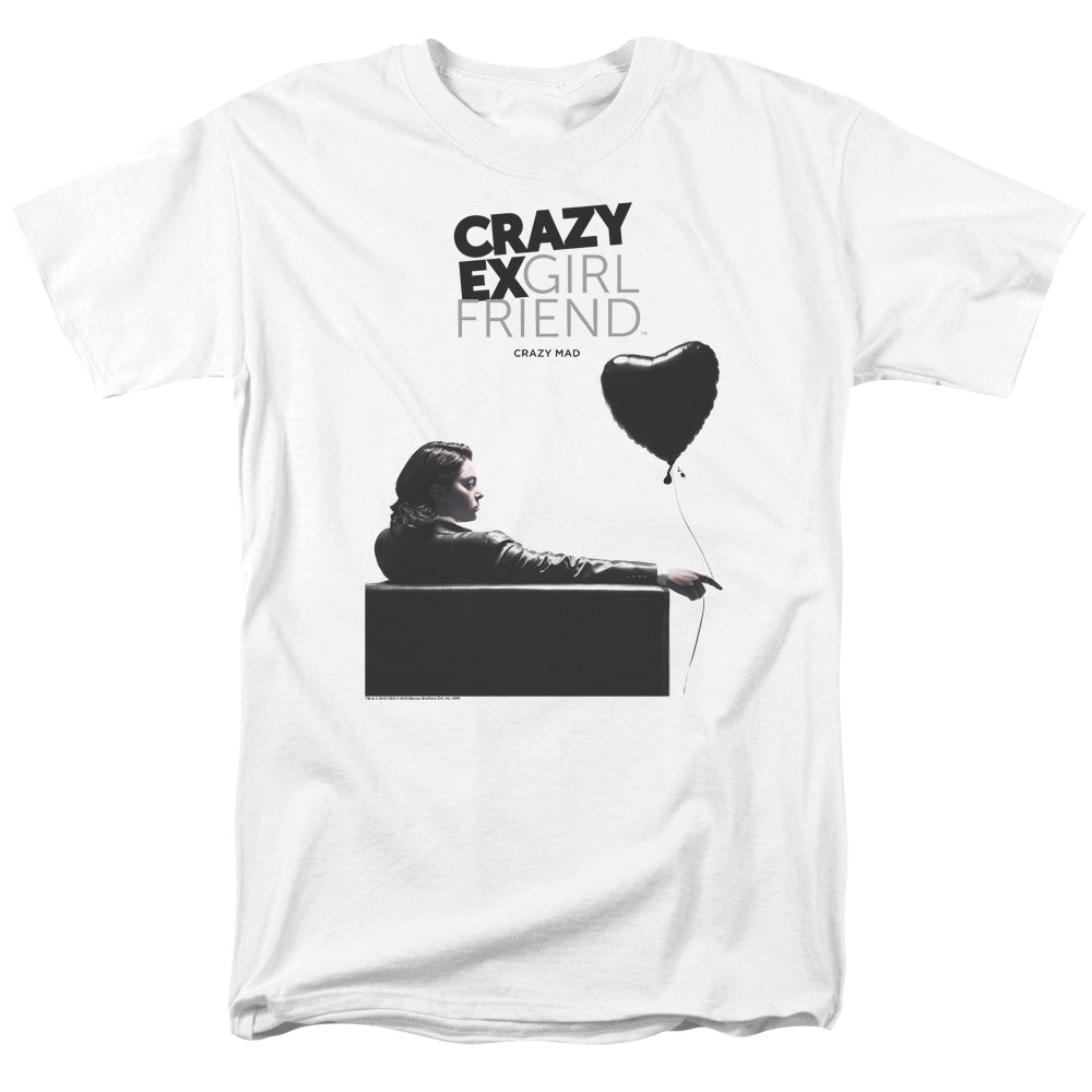 AN OFFCIALLY LICENSED CRAZY EX GIRLFRIEND CRAZY MAD MEN'S REGULAR FIT T-SHIRT WHITE