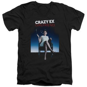 AN OFFCIALLY LICENSED CRAZY EX GIRLFRIEND CRAZY INSTINCT MEN'S V-NECK T-SHIRT BLACK
