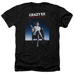 AN OFFCIALLY LICENSED CRAZY EX GIRLFRIEND CRAZY INSTINCT MEN'S HEATHER T-SHIRT CHARCOAL