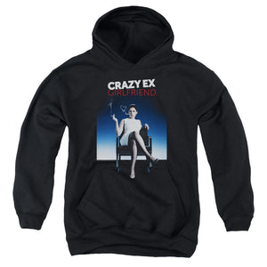 AN OFFCIALLY LICENSED CRAZY EX GIRLFRIEND CRAZY INSTINCT YOUTH HOODIE BLACK
