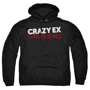 AN OFFCIALLY LICENSED CRAZY EX GIRLFRIEND CRAZY LOGO ADULT UNISEX PULLOVER HOODIE BLACK