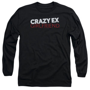 AN OFFCIALLY LICENSED CRAZY EX GIRLFRIEND CRAZY LOGO MEN'S LONG SLEEVE T-SHIRT BLACK