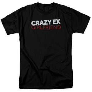 AN OFFCIALLY LICENSED CRAZY EX GIRLFRIEND CRAZY LOGO MEN'S REGULAR FIT T-SHIRT BLACK