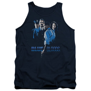 AN OFFCIALLY LICENSED BLUE BLOODS BLUE INVERTED ADULT UNISEX TANK TOP NAVY