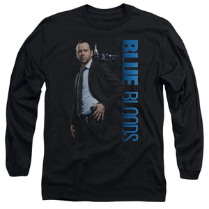 AN OFFCIALLY LICENSED BLUE BLOODS DANNY MEN'S LONG SLEEVE T-SHIRT BLACK