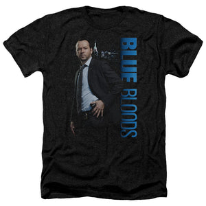AN OFFCIALLY LICENSED BLUE BLOODS DANNY MEN'S HEATHER T-SHIRT CHARCOAL