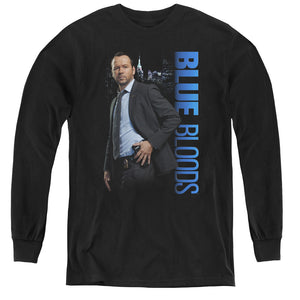 AN OFFCIALLY LICENSED BLUE BLOODS DANNY YOUTH LONG SLEEVE T-SHIRT BLACK