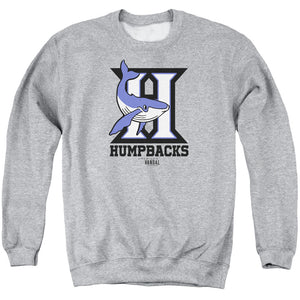 AN OFFCIALLY LICENSED AMERICAN VANDAL HUMPBACKS ADULT UNISEX CREWNECK SWEATSHIRT ATHLETIC HEATHER
