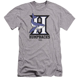 AN OFFCIALLY LICENSED AMERICAN VANDAL HUMPBACKS MEN'S PREMIUM SLIM FIT T-SHIRT ATHLETIC HEATHER