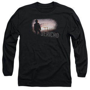AN OFFCIALLY LICENSED JERICHO MUSHROOM CLOUD MEN'S LONG SLEEVE T-SHIRT BLACK