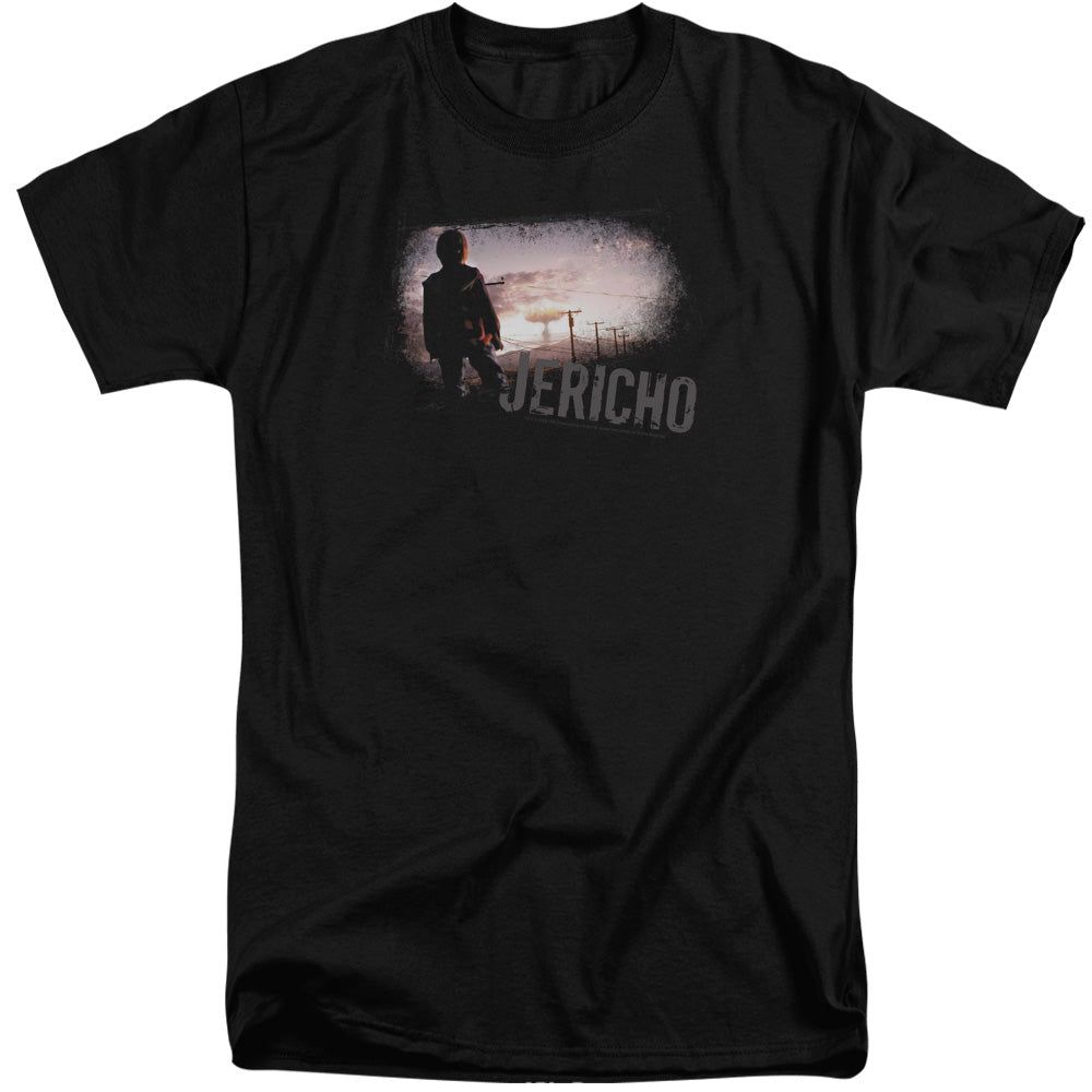 AN OFFCIALLY LICENSED JERICHO MUSHROOM CLOUD MEN'S TALL FIT T-SHIRT BLACK